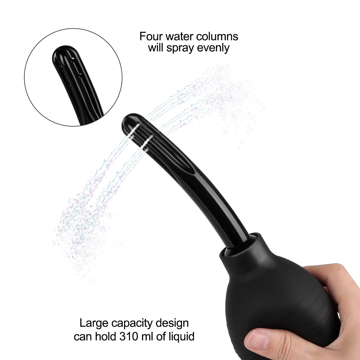 RANEU Enema Bulb Kit with Lube Anal Douche Superior Materials Douche for Men Women Made of Comfortable Material