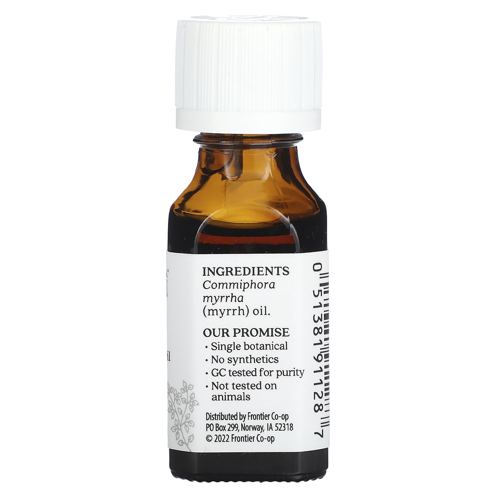 Aura Cacia 100% Pure Myrrh Essential Oil, 0.5 fl. oz, Balsamic, Warm Spicy Aroma, Centering & Meditative Restoring Myrrh Oil