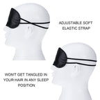 30 Pieces Blindfold Eye Cover Sleep Mask for Games Party Sleeping Travel with Nose Pad and Adjustable Strap (Black)