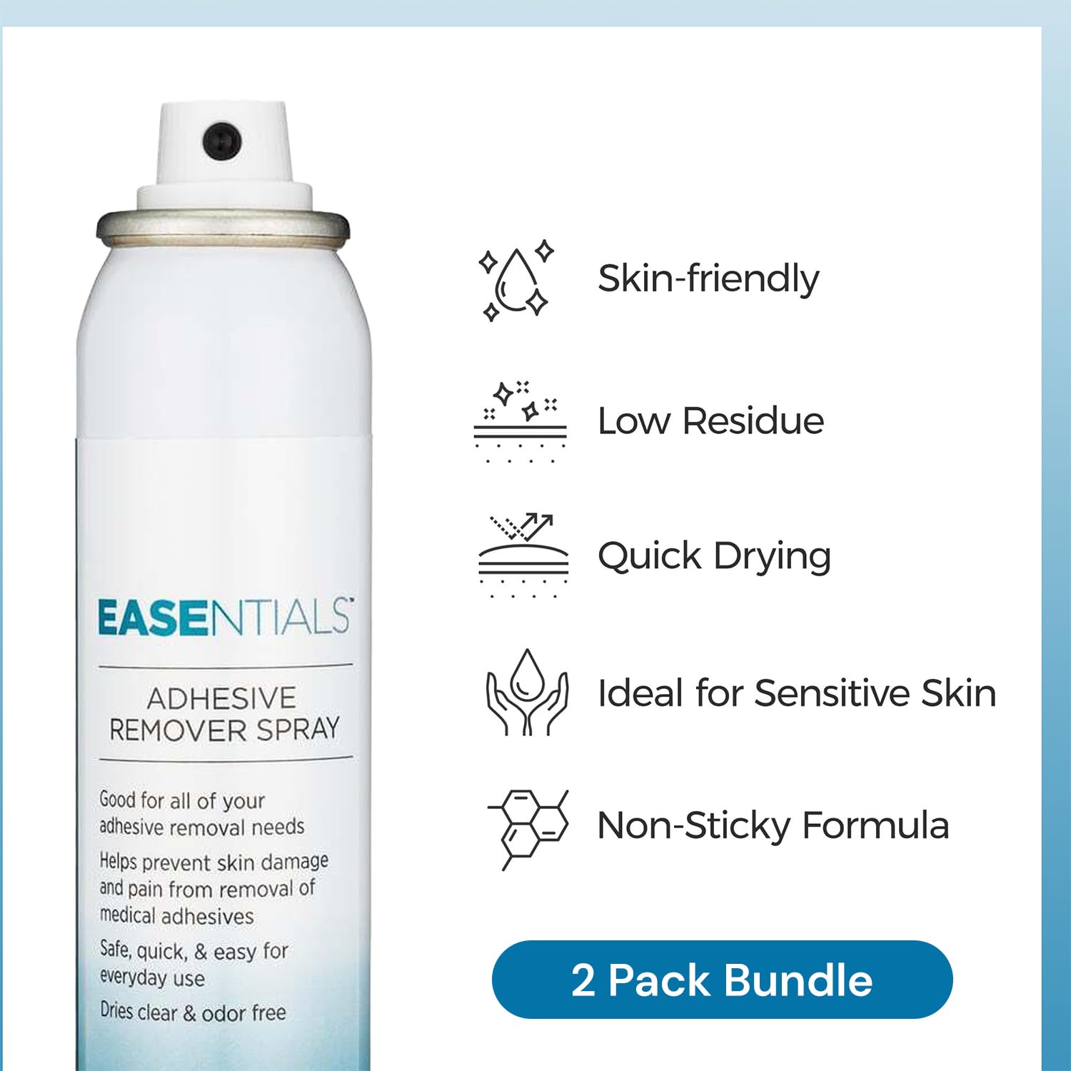 Ultimate Hassle-Free Adhesive Remover Spray - 100% Silicone-Based Formula - Quick Drying, Gentle, Odor-Free, Minimal Residue Ski
