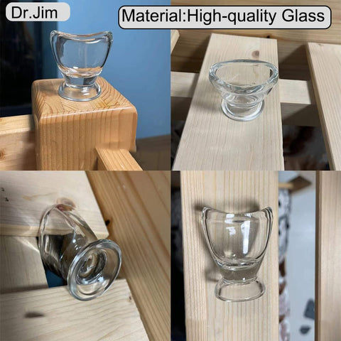 Dr.Jim Glass Eye Wash Cup for Eye Rinse,Cleansing with Storage Container