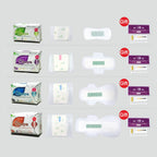SHUYA Patented Anion Soft Breathable Sanitary Pads and Panty Liners Combination Suit Package, Scented-96Count (Packs of 8)