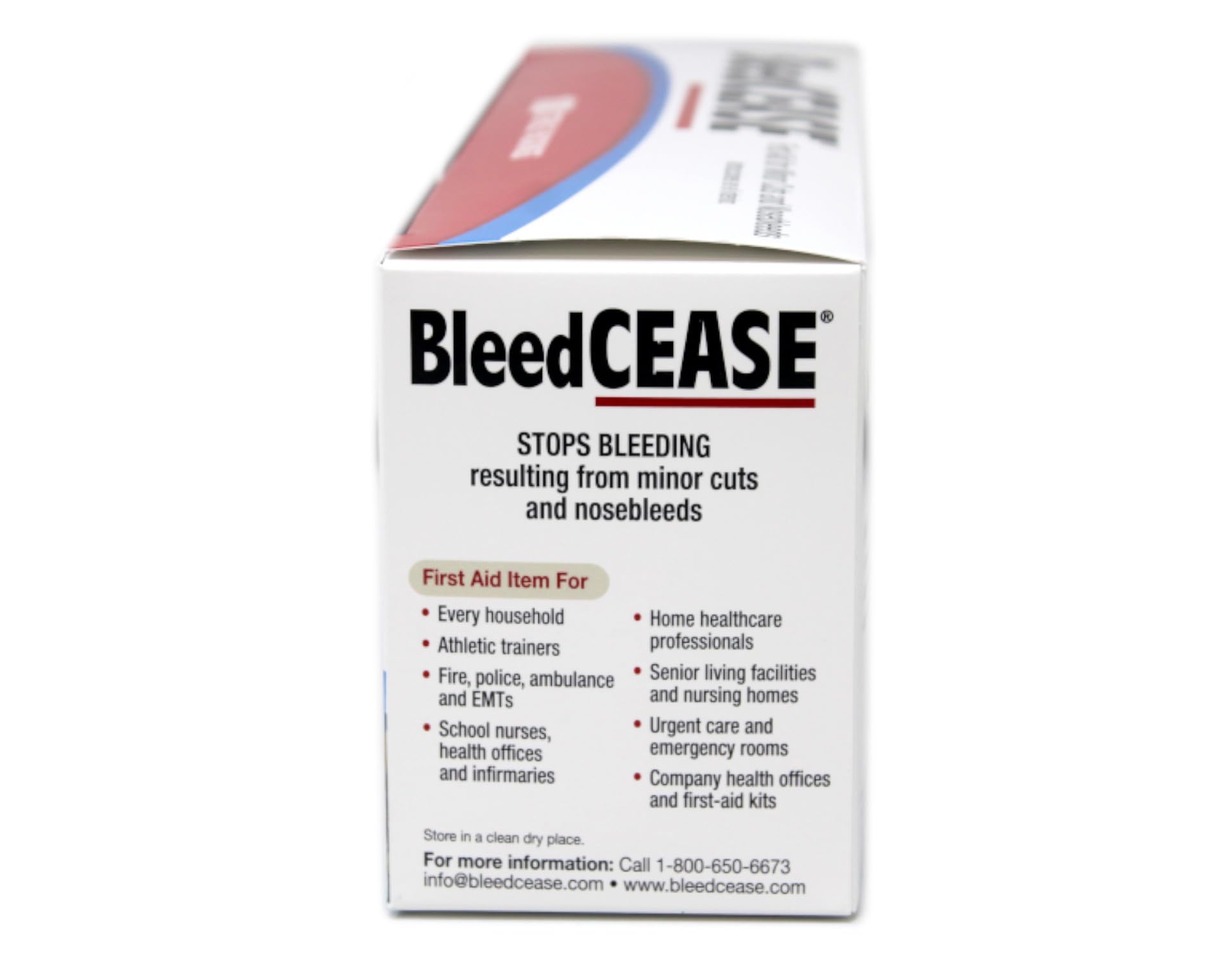 BleedCEASE First Aid, White, 100 Count