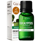 Gya Labs Organic Eucalyptus Essential Oil for Diffuser - 100% Pure Natural Eucalyptus Oil Organic for Skin, Hair, Soap Making & 