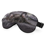 NOHSHE French Bulldog Silk Eye Mask Sleep Mask Puppy Grey Cute Dog Animal Eye Mask with Adjustable Strap Lightweight for Women W