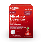 Amazon Basic Care Nicotine Lozenge 4 mg, Stop Smoking Aid, Cherry Flavor, 72 Count, 24 Count (Pack of 3)