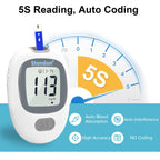 Stondon Blood Glucose Monitor Kit,Blood Sugar Testing kit,Diabetes Testing Kit, Blood Glucose Meter, 100 Glucometer Strips, 100