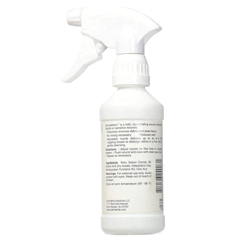DermaRite's DermaKlenz Wound Cleanser - Rinse-Free Gentle and Mild Cleansing, Helps Clear Wound Debris - Spray Bottle, 8 oz., 1 