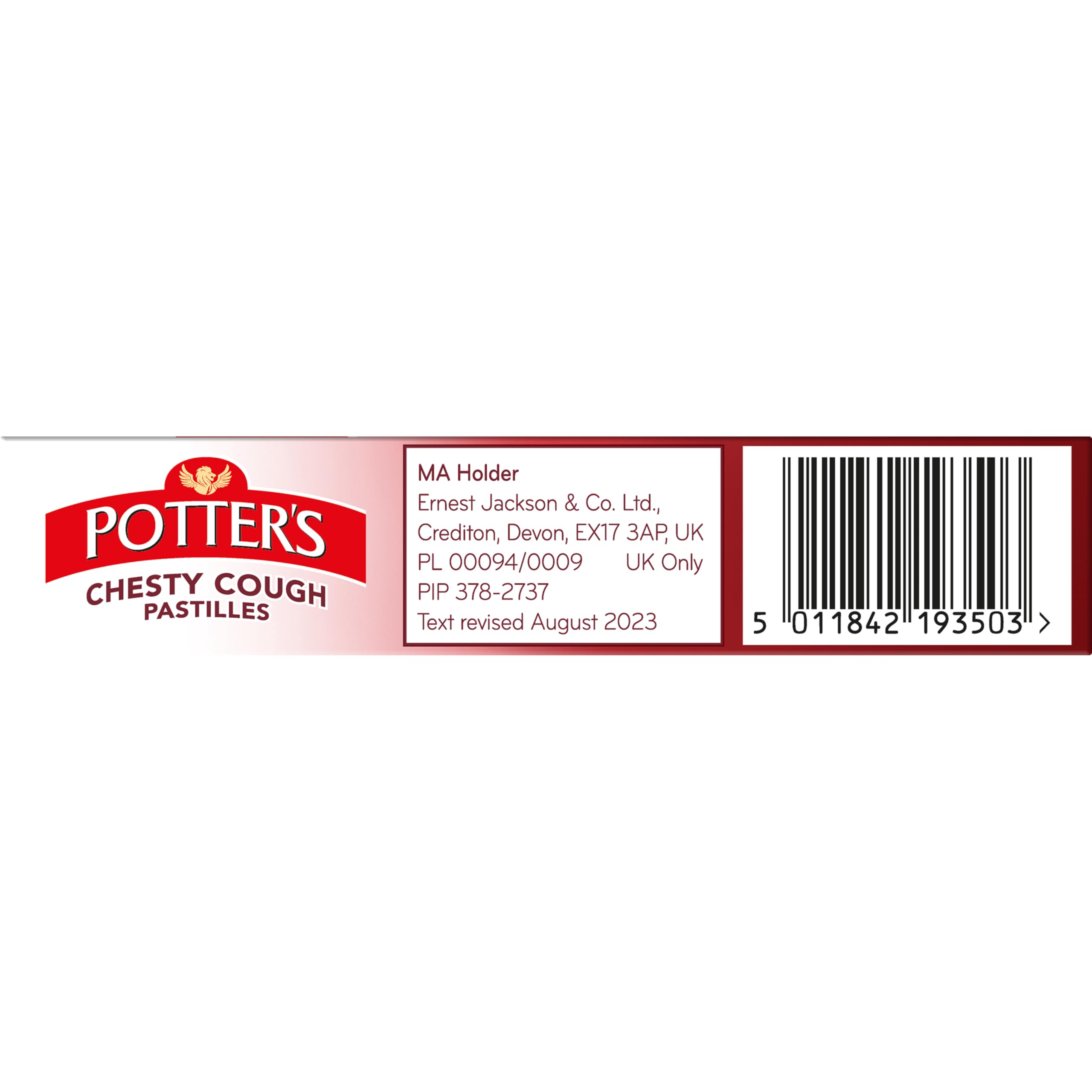 Potters Chesty Cough 20 Pastilles Non-drowsy