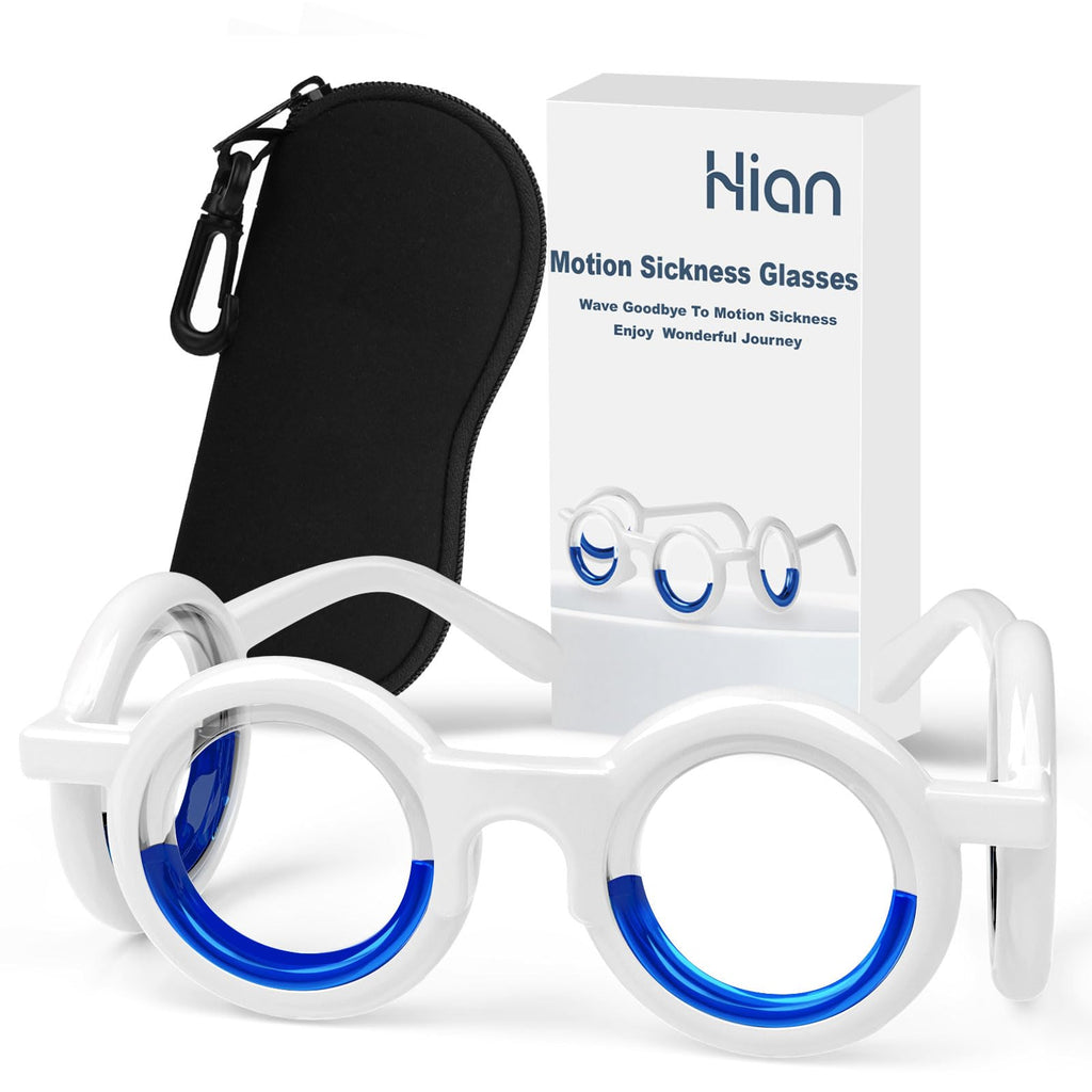 Hion Motion Sickness Glasses,Relieve Carsickness Airsickness Seasickness Glasses,Ultra-Light Portable Nausea Vertigo Glasses, No