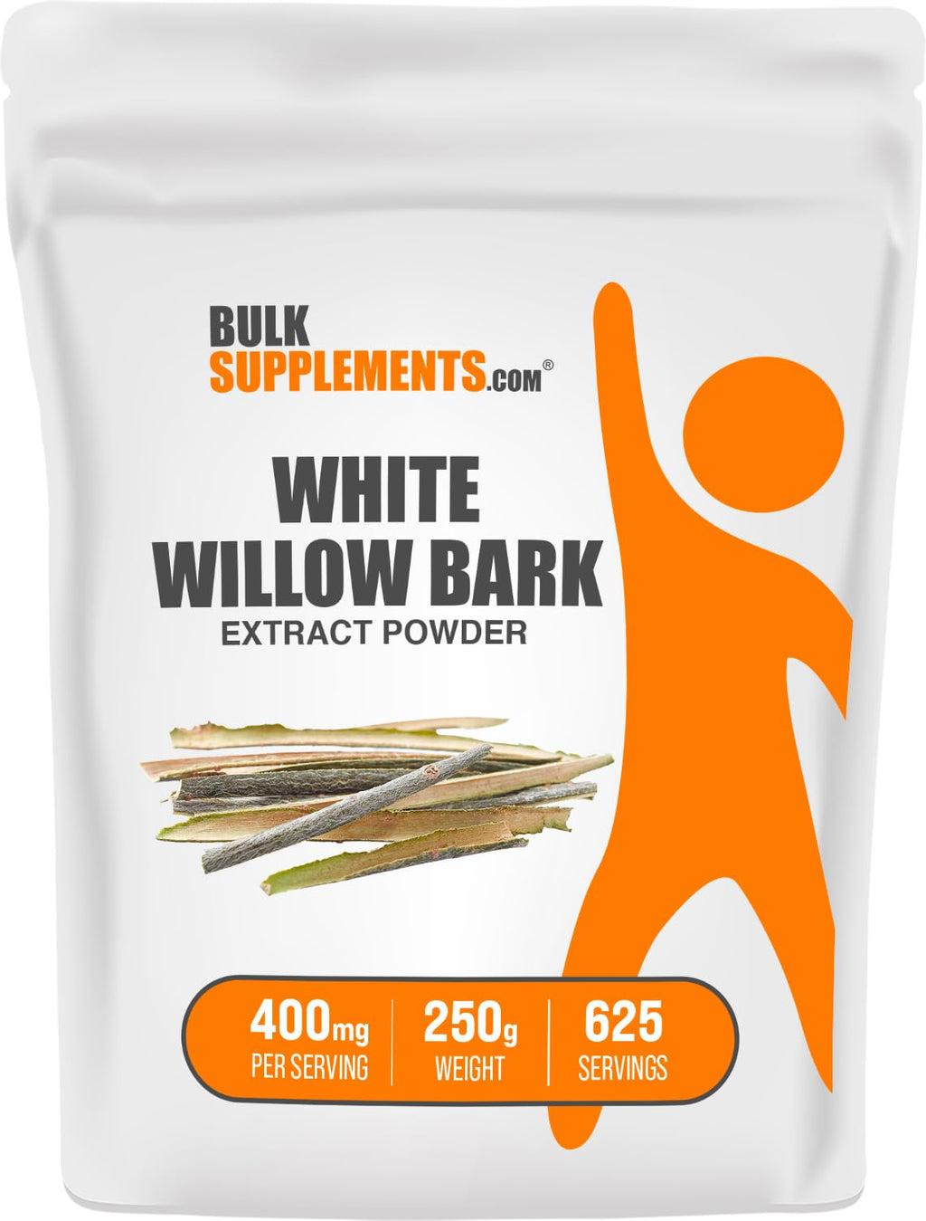 BulkSupplements.com White Willow Bark Extract Powder - Herbal Supplement Powder, White Willow Bark Powder - Gluten Free, 400mg p