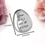 ForFine Soothing Stone Thumb Stones Relieve Anxiety Stones Lucky Inspirational Gift for Parent Family Friend, Meaning One Day at