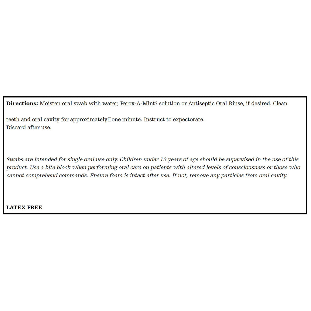 Stryker - Sage Toothette Plus Single Use Oral Swabs - Without Sodium Bicarbonate - Unflavored - Bag of 20 Swabs - Disposable Den