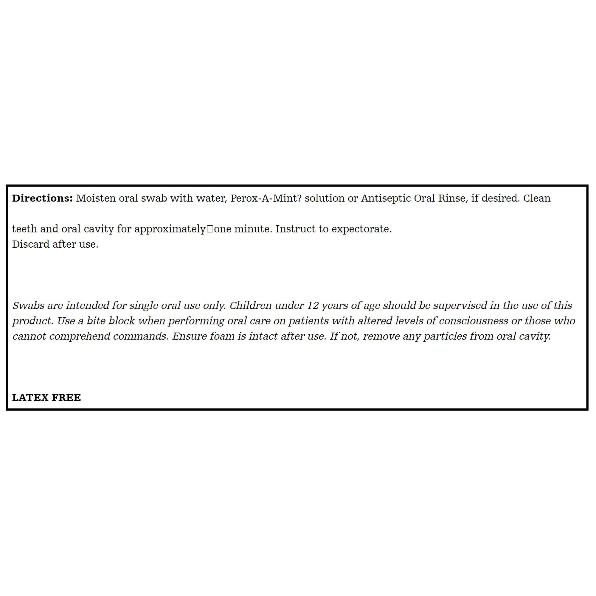 Stryker - Sage Toothette Plus Single Use Oral Swabs - Without Sodium Bicarbonate - Unflavored - Bag of 20 Swabs - Disposable Den