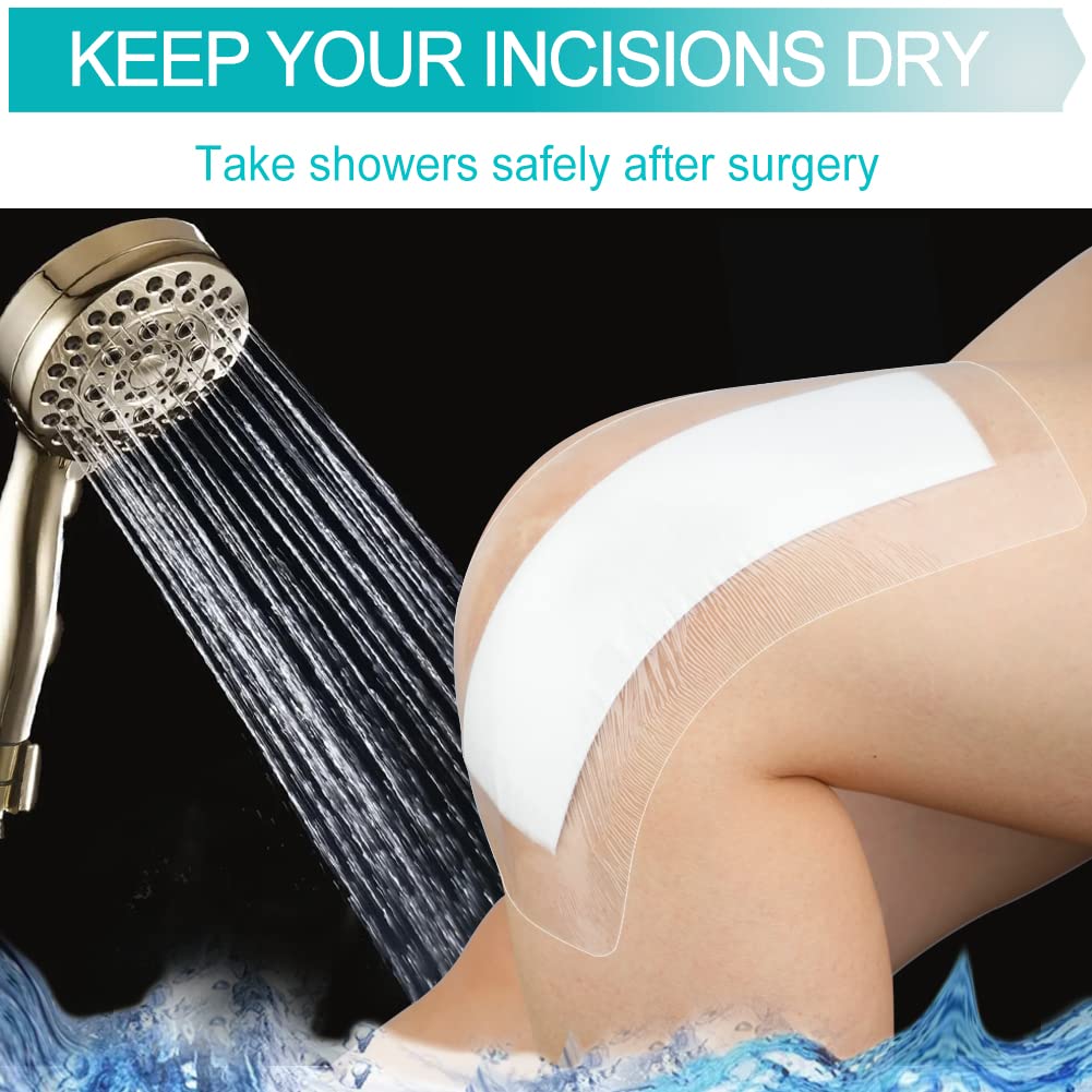 Waterproof Incision Bandages for Large Wounds Knee Hip Replacement Adheisve Island Dressing Bandaid Tape Post Surgical Shower Pr