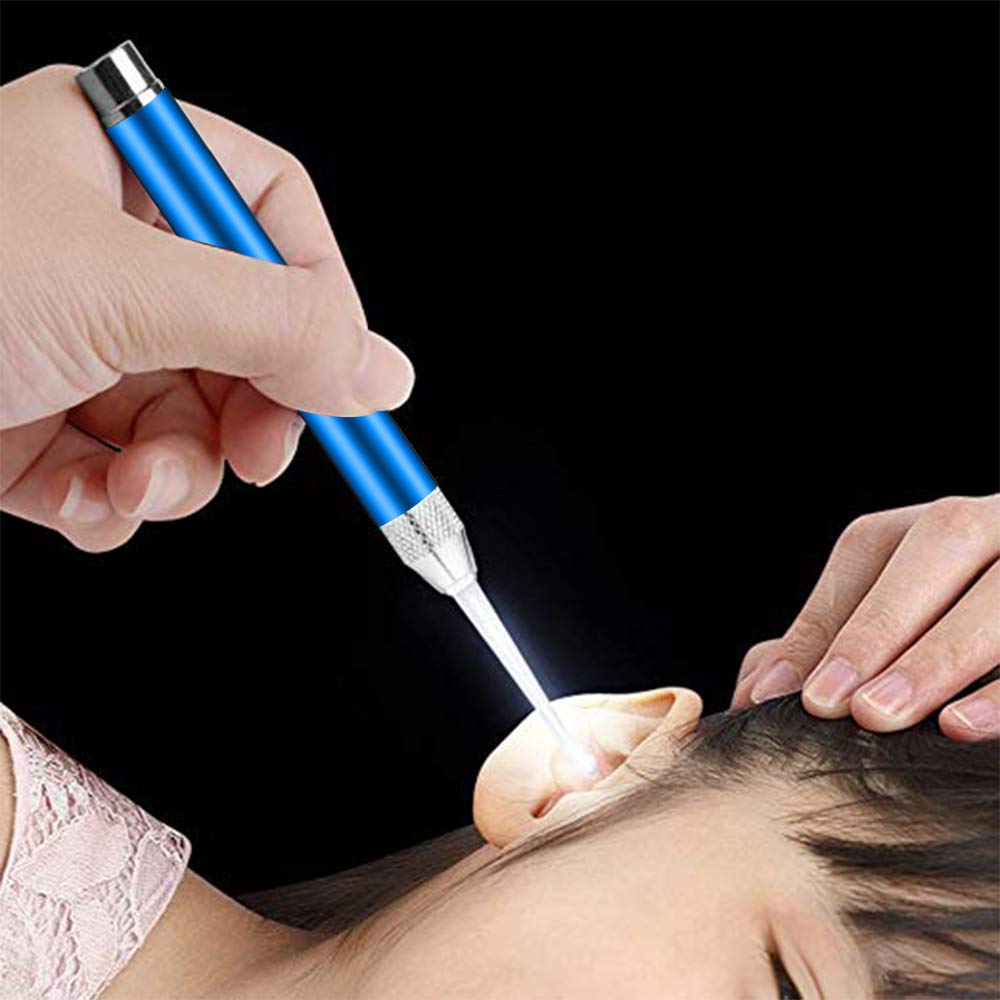POZILAN Ear Picker Tweezers with LED Light - 8 Pack Ear Wax Removal Tool Cleaner Kit for Kids and Adults, Earwax Spoon Digger &
