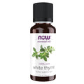 NOW Essential Oils, White Thyme Oil, Empowering Aromatherapy Scent, Steam Distilled, 100% Pure, Vegan, Child Resistant Cap, 1-Ou