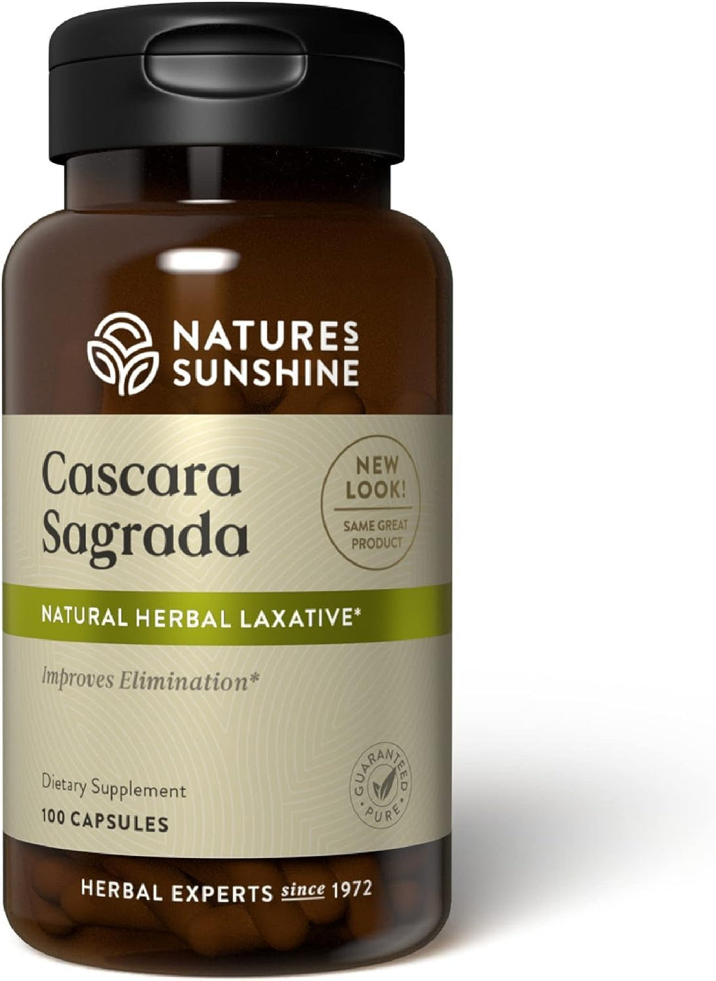 Natures Sunshine Cascara Sagrada Capsules - Promotes Intestinal Support for a Healthy Colon - 100 Capsules (50 Servings)