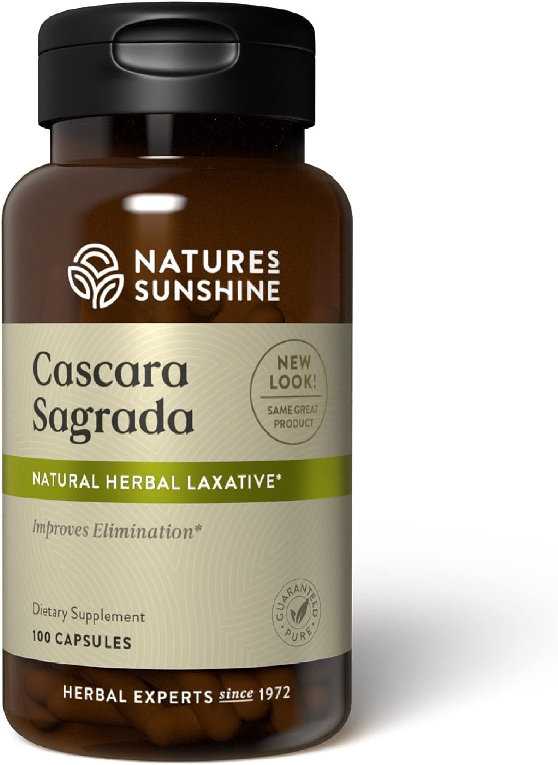 Natures Sunshine Cascara Sagrada Capsules - Promotes Intestinal Support for a Healthy Colon - 100 Capsules (50 Servings)