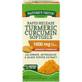 Nature s Truth Rapid Release Turmeric Curcumin Softgels, 1600mg - 60 Liquid Softgels Each (Value Pack of 4)