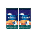 Always Ultra Thin Feminine Pads for Women, Size 4, Overnight Absorbency, with Wings, Unscented, 28 Count-Pack of 2 (56 Count Tot