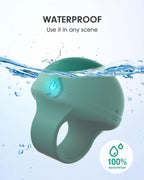Pinkmini Portable Facial Massager, Waterproof Rechargeable Powerful Multifunctional Eye, Finger and Body Mini Massager (Green)