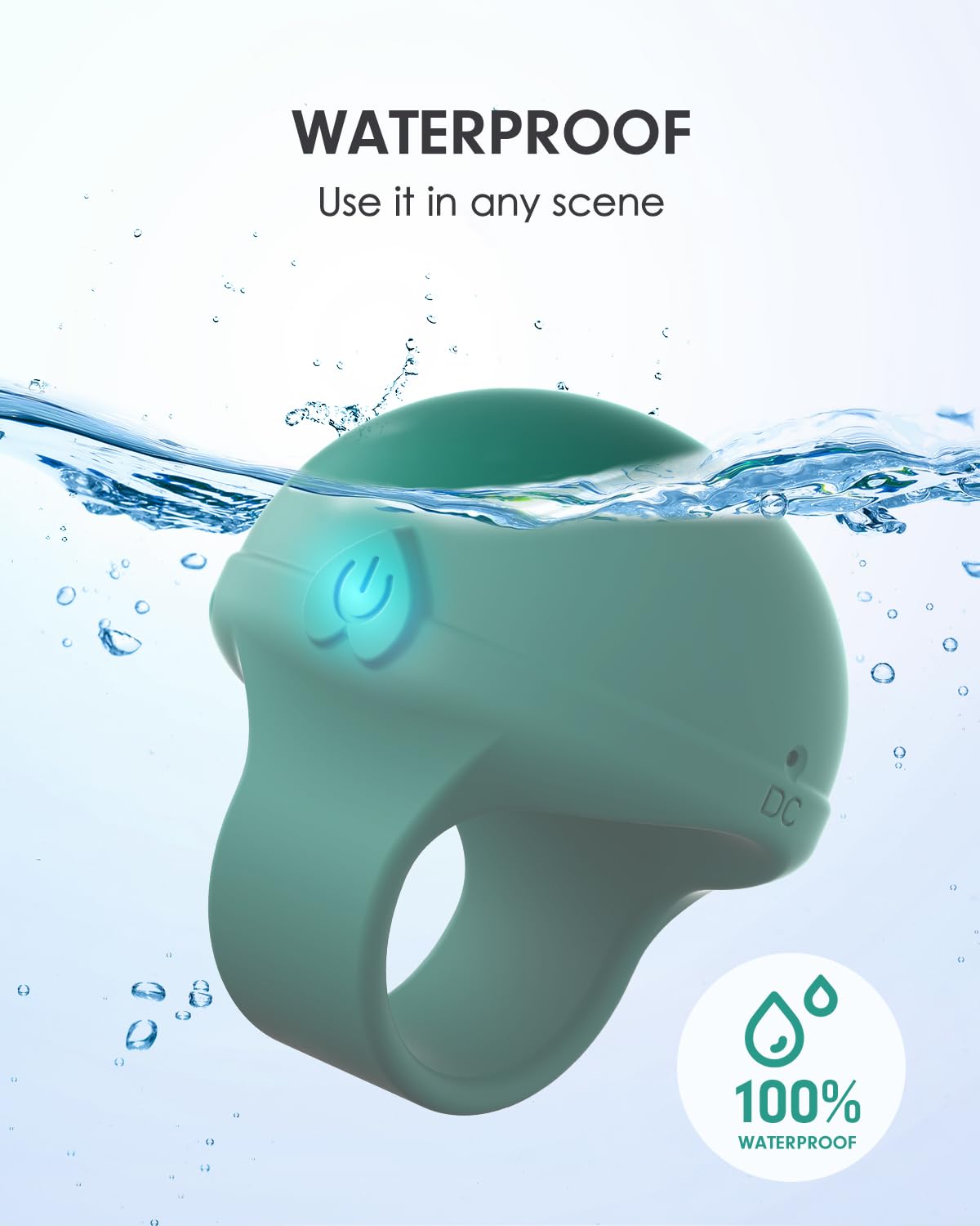 Pinkmini Portable Facial Massager, Waterproof Rechargeable Powerful Multifunctional Eye, Finger and Body Mini Massager (Green)