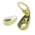 Zinmilin Avocado-Shaped Pill Cutter, Splitter for Small & Large Pills, 2-Compartment, Green, 1 Count