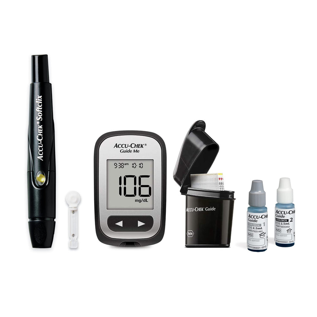 Accu-Chek Softclix Glucose Monitor Kit for Diabetic Blood Sugar Testing: Guide Me Meter, Softclix Lancing Device & 110 Lancets, 