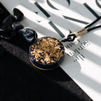 Day Day Up Nebula Pendant Necklace Resin And Crystal Planet Jewelry, Healing Necklace With Lapis Lazuli Adjustable Chain for Men
