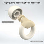 JUSTRVN Ear Plugs for Sleeping, 2 Pairs of Reusable Earplugs for Noise Reduction 25dB-30dB with 8 Ear Tips, Soft Hearing Protect