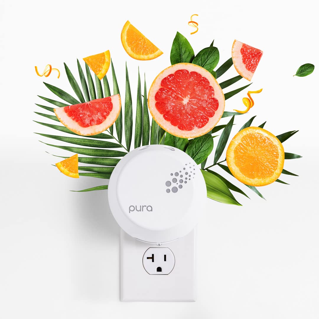 Capri Blue Volcano Pura Refills - 2-Pack Bundle of Pura Oil Diffuser Refills - Pura Diffuser Refills with a Tropical, Citrus Sce