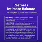 XORYTEN Vaginal Moisturizer for Revarey- 5mg Hyaluronic Acid - Vaginal Dryness, Hormone-Free Soothing Inserts, 12 Suppositories