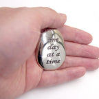 ForFine Soothing Stone Thumb Stones Relieve Anxiety Stones Lucky Inspirational Gift for Parent Family Friend, Meaning One Day at