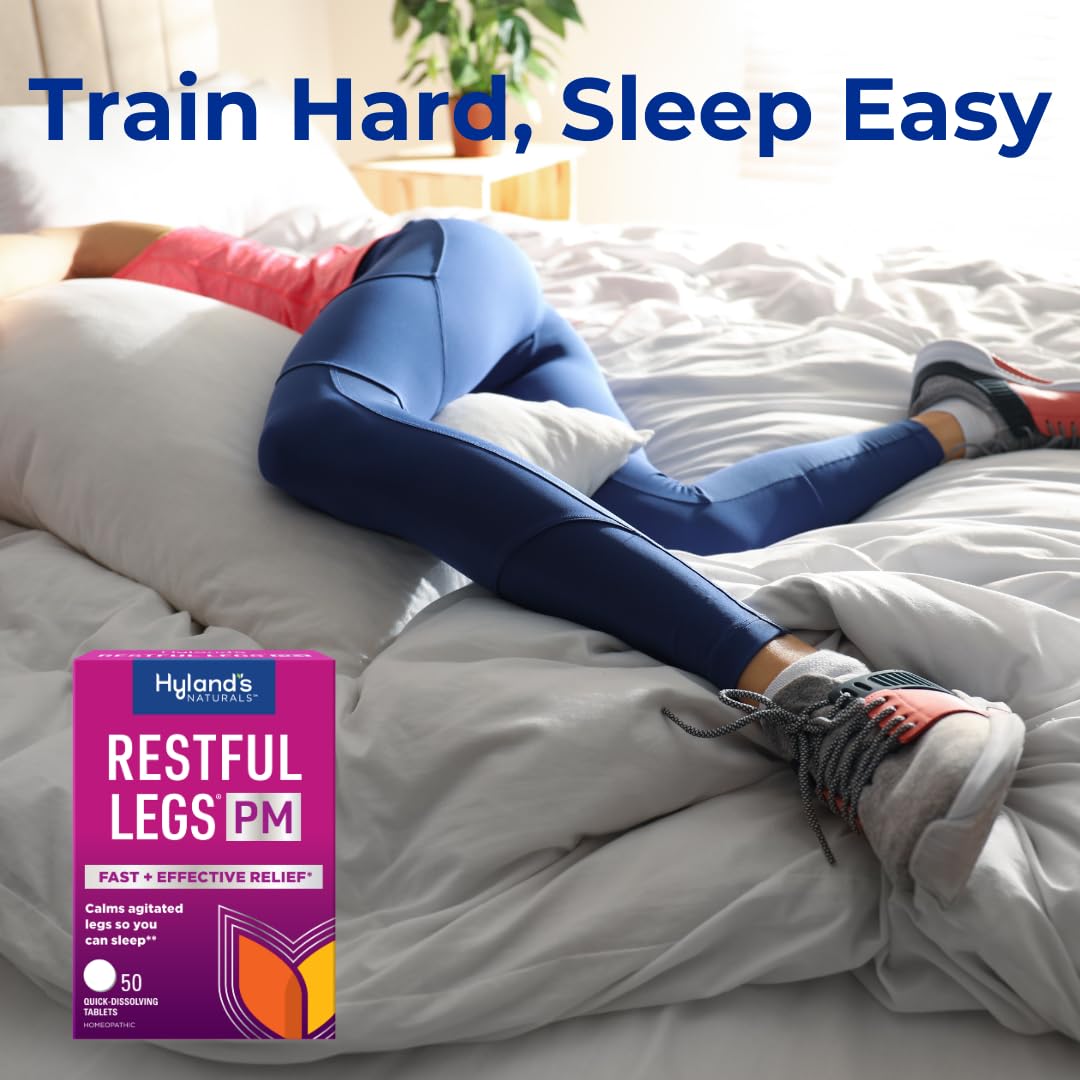 Hyland 's Restful Legs PM, Nighttime Formula, Calms Agitated Legs so You Can Sleep, 50 Quick Dissolving Tablets (Pack of 2)