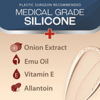 Ebanel Advanced Silicone Scar Gel with Onion Extract, Allantoin, Emu Oil, Vitamin E, Medical-Grade Scar Cream for Old & New Scar