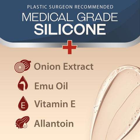 Ebanel Advanced Silicone Scar Gel with Onion Extract, Allantoin, Emu Oil, Vitamin E, Medical-Grade Scar Cream for Old & New Scar