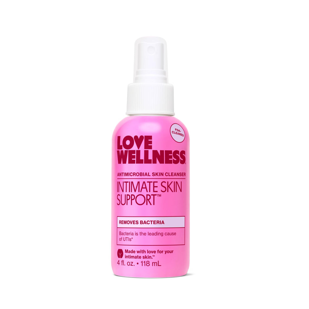 Love Wellness Intimate Skin Support I UTI Prevention and Cleanser Spray I Odor Removal & Itch Relief, Hypochlorous Acid Formula,