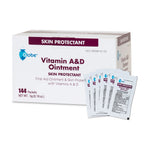 Globe (Box of 144) Vitamin A & D Ointment, First Aid & Skin Protectant with Vitamins A&D, 5g Packets, 144-Packets Box, Lanolin &