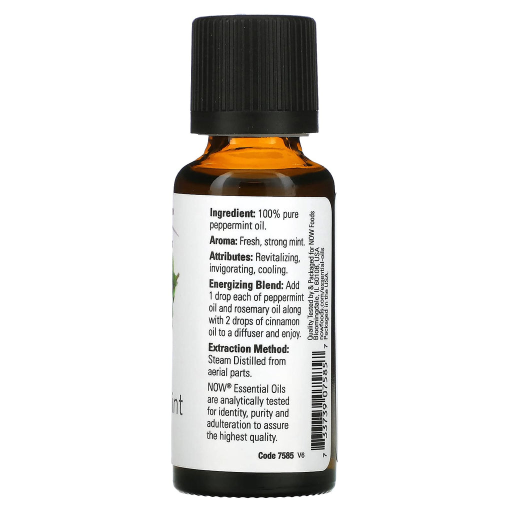 Now Foods Peppermint Essential Oil, 1 FZ