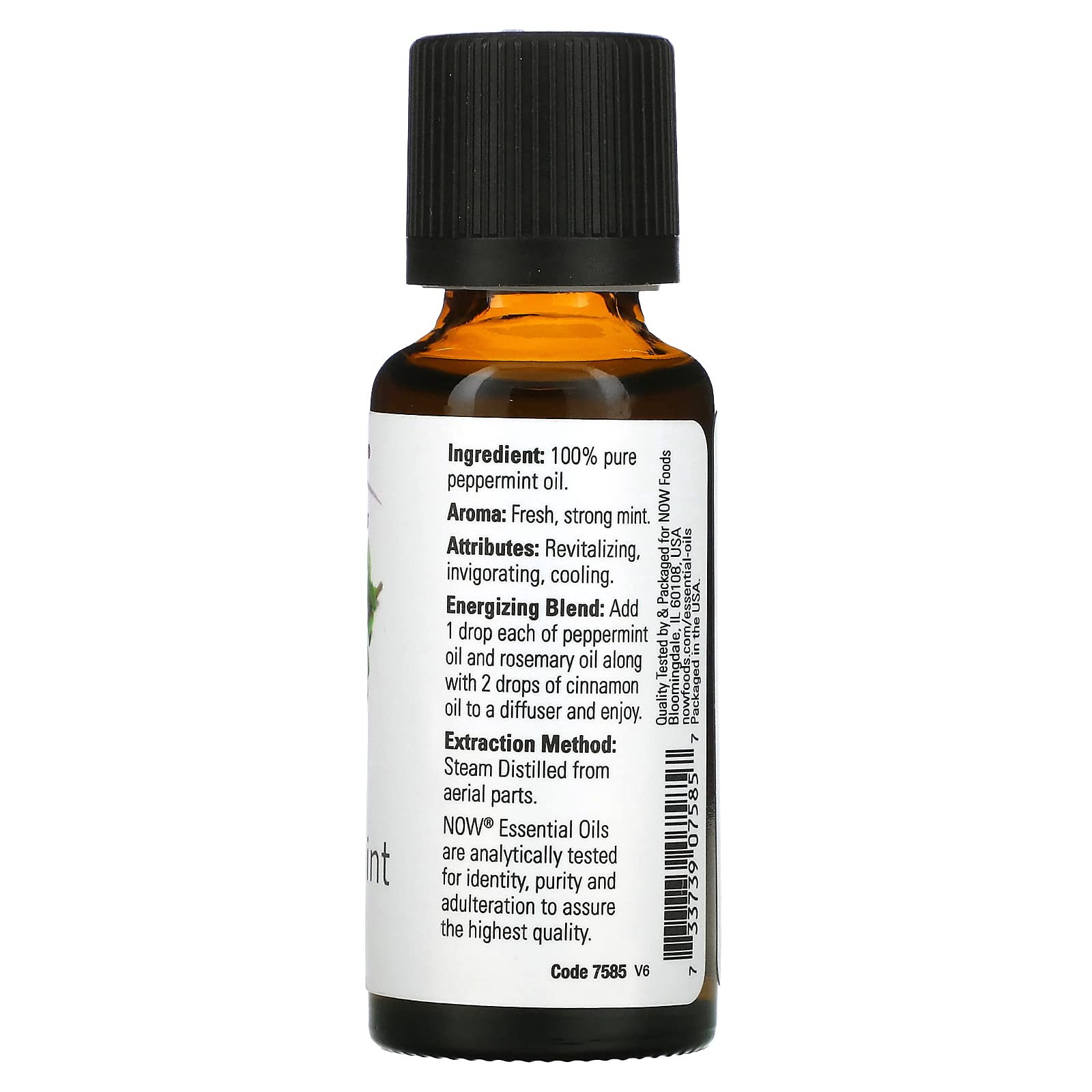 Now Foods Peppermint Essential Oil, 1 FZ