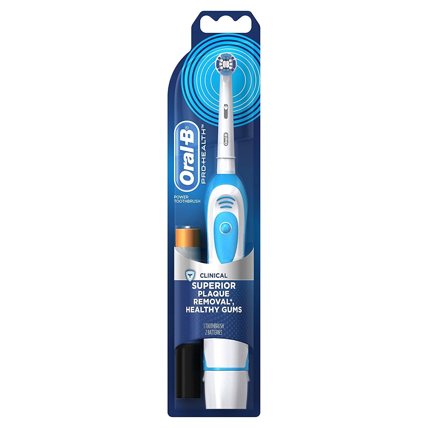Oral-B Pro-Health Precision Clean Battery Toothbrush, 2 Count