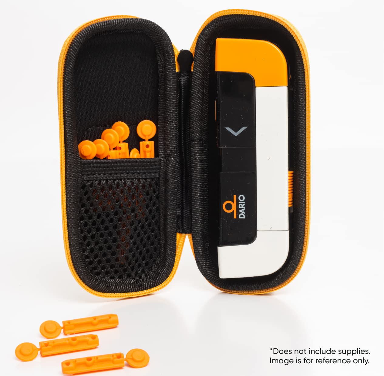 DARIO Diabetes Travel Case Bag - For Glucose Monitor Kit & Other Diabetic Supplies (Small, Yellow)