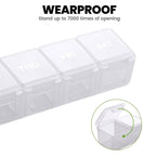 Sukuos Extra Large Weekly Pill Organizer, 7 Day Daily Pill Box Case Arthritis Friendly, Silkscreen Printed Medicine Container wi