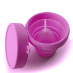 Collapsible Silicone Foldable Sterilizing Cup Set for Feminine softcups Menstrual Cups Storing and Cleaning Your Heavy Diva Cup
