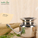 HealthAndYoga SteloKleen Stainless Steel Neti Pot for Sinus Congestion (Ayurvedic JalNeti)