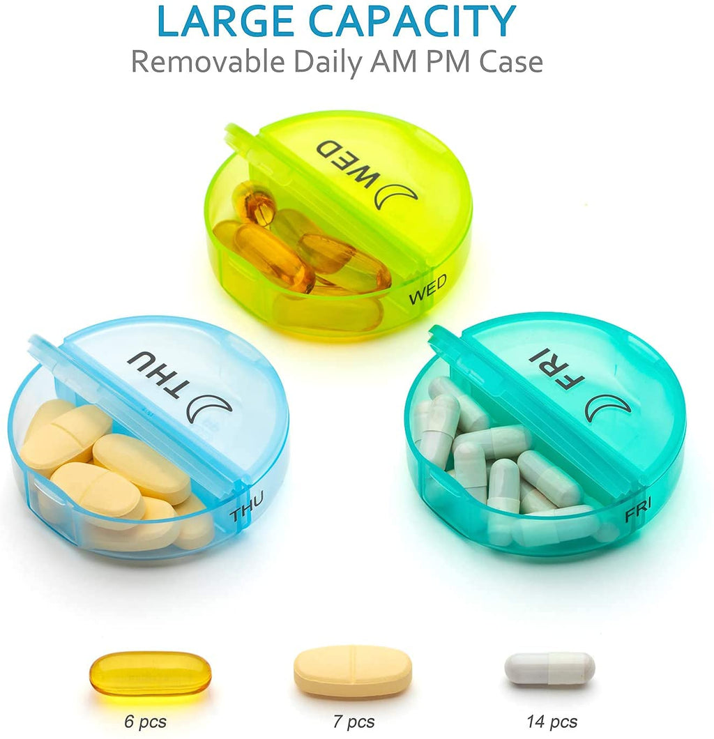 [Upgrade] Monthly Pill Organizer 2 Times A Day,One Month Box AM PM,Daily Cases Large 4 Week,Medication 28 Days Dispenser for Pil