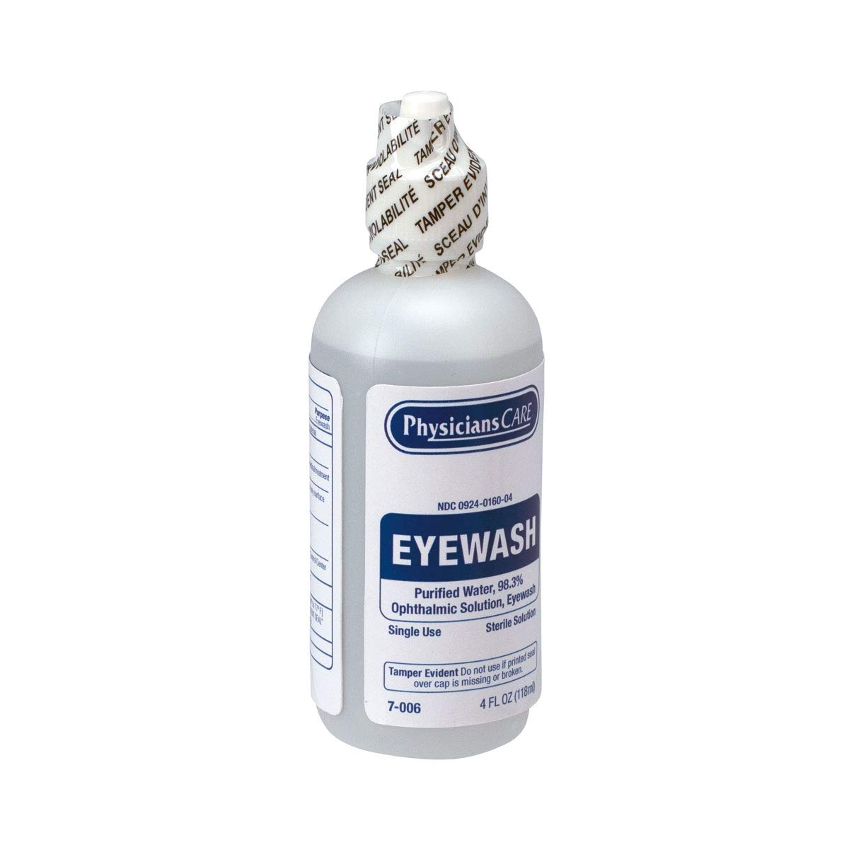 First Aid Only SmartCompliance Refill Eye Wash Solution, Sterile Isotonic Buffered Solution for Flushing & Irrigating Eyes, 4-oz