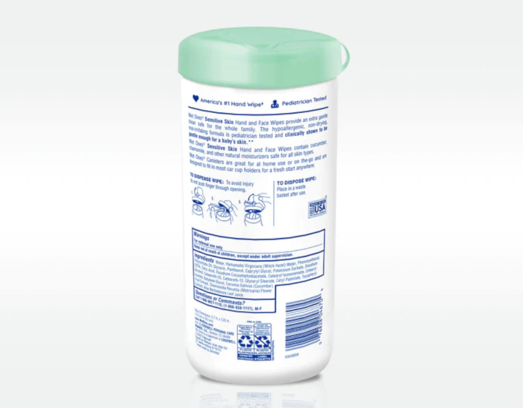 Wet Ones Sensitive Skin Hand Wipes:40 Count (Pack of 3)