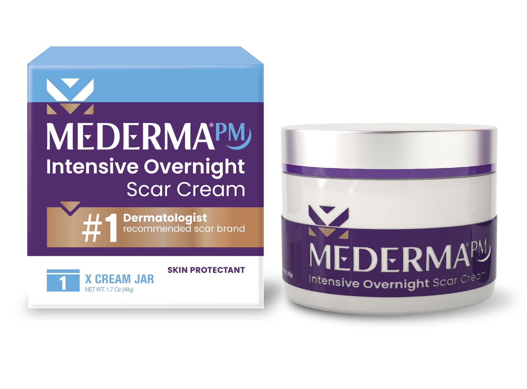 Mederma PM Intensive Overnight Scar Cream, Works with Skin's Nighttime Regenerative Activity, Clinically Shown to Make Scars Sma